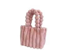 CORIOS Borsa a Mano in Morbido Peluche da Donna Morbido Borsa a Tracolla a Spalla Grande Capacità Borsa per la Spesa Elegante Moda Plissettato Tote per Viaggi Shopping Lavoro Rosa S