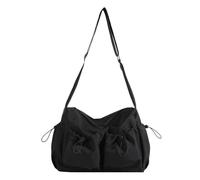 CORIOS Borsa a Mano in Nylon da Donna Impermeabile Borsa a Tracolla Casuale Borsa a Spalla Leggero Borse Messenger Multifunzionale Borse Tote per Lavoro Viaggi Shopping Uso Quotidiano Nero