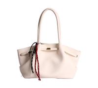CORIOS Borsa a Mano in PU Pelle Donna Borsa a Spalla a Tracolla con Ciondolo a Cuore di Moda Grande Capacità Tote per Uso Quotidiano e Occasioni Formali Beige