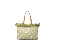 CORIOS Borsa a Mano in Tela Casuale Borse a Spalla Donna Bohemien Borse Tote Alta Capacità Borsa Spiaggia Borse a Tracolla con Nappe per Viaggio Vacanza Uso Quotidiano Verde Chiaro