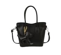 CORIOS Borsa a Mano Tote con Charm Cane 3D da Donne PU Pelle Borsa a Spalla a Tracolla Texture Intrecciata Borse Messenger Borsa Ascellare per Viaggio Shopping Lavoro Uso Quotidiano Nero