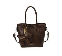 CORIOS Borsa a Mano Tote con Charm Cane 3D da Donne PU Pelle Borsa a Spalla a Tracolla Texture Intrecciata Borse Messenger Borsa Ascellare per Viaggio Shopping Lavoro Uso Quotidiano Caffè