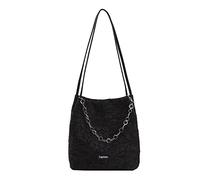 Corios Borsa a Spalla e Tracolla Donna Secchiello Tote in Poliestere - Nero