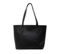 CORIOS Borsa a Spalla in PU Pelle da Donna Elegante Borsa a Mano a Tracolla con Design Patchwork Grande Capiente Borsa da Lavoro Ventiquattrore per Ufficio Business Viaggio Nero
