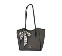 CORIOS Borsa a Spalla per Donne in PU Pelle Borsa a Tracolla con Decorazione di Foulard a Fiocco Grande Borsa da Lavoro Ventiquattrore Elegante Business Ufficio Einkaufen Borsa a Mano Nero