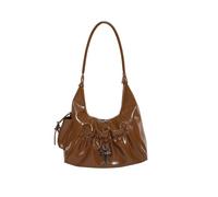 CORIOS Borsa a Tracolla con Motivo a Croce Borsa a Mano in PU Pelle Donna Borsa Sottobraccio di Capacità Media Moda Borsa a Spalla Tote per Quotidiano Viaggio Lavoro Shopping Marrone