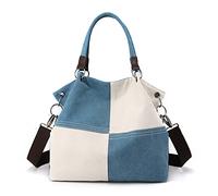 CORIOS Borsa a Tracolla da Donna Borsa a Spalla in Tela Casuale Borsa a Mano Multifunzione Borse Tote Borse Messenger per Lavoro Scuola Shopping Viaggio Uso Quotidiano Blu