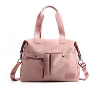 CORIOS Borsa a Tracolla Donna Nylon Borsa a Mano Casuale Borsa a Spalla Multifunzionale Borse Messenger Impermeabile Borse Tote per Shopping Lavoro Viaggi Scuola Uso Quotidiano Rosa