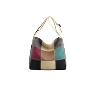 Corios Borsa a tracolla grande in tela da donna – Tote multicolore per la spesa, leggera, grigio