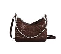 CORIOS Borsa a Tracolla in PU Pelle da Donna Borsa a Mano a Spalla con Motivo a Rombi Capacità Media Borsa Messenger Tote per Quotidiano Shopping Viaggio e Lavoro Caffè