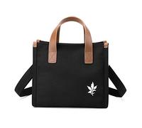 CORIOS Borsa a Tracolla in Tela Multifunzione - Borsa a Spalla Tote Messenger per Shopping, Lavoro, Viaggi, Scuola, Uso Quotidiano Nero
