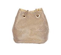 CORIOS Borsa da Sera Donna con Strass Glitterata - Pochette a Tracolla Brillante e Scintillante - Secchiello a Mano per Cocktail, Festa, Ballo, Cerimonia - Oro