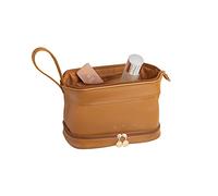CORIOS Borsa da Toilette per Donna Borsa per Cosmetici Beauty Case da Viaggio Borsa per il Trucco Borsa da Toilette Organizer Cosmetici per Borsa Porta Trucchi da Viaggio Marrone B