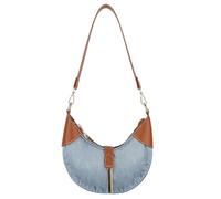 CORIOS Borsa in Denim a Spalla e Mano Elegante - Tote in Jeans Retro a Tracolla per Viaggi, Lavoro, Shopping - Blu