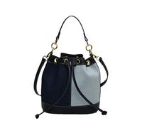 CORIOS Borsa Secchio in Denim da Donna Piccola Borsa a Mano con Coulisse Patchwork Borsa a Spalla a Tracolla Retro Tote in Jeans Multifunzionale Borse Messenger per Lavoro Shopping Viaggi Azzurro