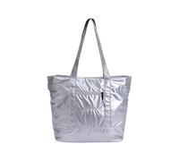 CORIOS Borsa Trapuntata da Donna Borsa a Mano Cotone Trapunta Leggero Gonfie Pelli PU Borse a Spalla a Tracolla Moda Tote Grande Borsa per la Spesa per Business Ufficio Viaggio Argento