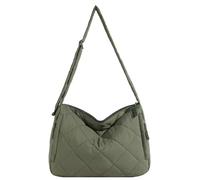 CORIOS Borsa Trapuntata da Donna Borse Cotone Trapunta Borse Messenger Leggero Gonfie Borse a Spalla Grande Borsa per la Spesa Elegante Borsa a Mano Nylon Borsa a Tracolla Moda Borsa Tote Verde