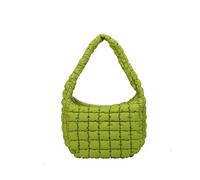 CORIOS Borsa Trapuntata da Donna Borse Cotone Trapunta Leggero Gonfie Borse a Spalla Elegante Borsa a Mano Grande Borsa per la Spesa Moda Borsa Tote Nylon Borsa a Tracolla Verde Mela