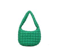 CORIOS Borsa Trapuntata da Donna Borse Cotone Trapunta Leggero Gonfie Borse a Spalla Elegante Borsa a Mano Grande Borsa per la Spesa Moda Borsa Tote Nylon Borsa a Tracolla Verde