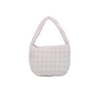 CORIOS Borsa Trapuntata da Donna Borse Cotone Trapunta Leggero Gonfie Borse a Spalla Elegante Borsa a Mano Grande Borsa per la Spesa Moda Borsa Tote Nylon Borsa a Tracolla Bianco
