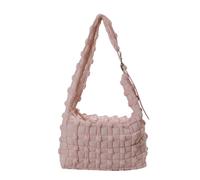 CORIOS Borsa Trapuntata da Donna Leggero Gonfie Borse a Spalla a Tracolla Borse Cotone Trapunta Borse Messenger Grande Borsa per la Spesa Elegante Borsa a Mano Moda Nylon Tote Rosa