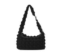 CORIOS Borsa Trapuntata da Donna Leggero Gonfie Borse a Spalla a Tracolla Borse Cotone Trapunta Borse Messenger Grande Borsa per la Spesa Elegante Borsa a Mano Moda Nylon Tote Nero