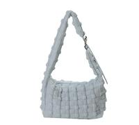 CORIOS Borsa Trapuntata da Donna Leggero Gonfie Borse a Spalla a Tracolla Borse Cotone Trapunta Borse Messenger Grande Borsa per la Spesa Elegante Borsa a Mano Moda Nylon Tote Blu