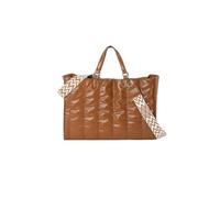 CORIOS Borsa Trapuntata Donna Borse Cotone Trapunta Borsa a Mano Leggero Gonfie Borse a Spalla Pelli PU Borsa a Tracolla Borse Messenger Grande Borsa per la Spesa Borsa Tote Marrone