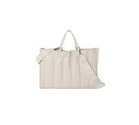 CORIOS Borsa Trapuntata Donna in Cotone - Borsa a Mano Leggera Gonfia a Spalla con Pelli PU, Tracolla Messenger Grande per la Spesa Moda Tote Bianco