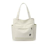 CORIOS Borse a Mano da Donna Borsa Tela Casuale Borsa a Spalla Multifunzione Borse Tote Borsa a Tracolla per Lavoro Scuola Shopping Viaggio Uso Quotidiano Bianco