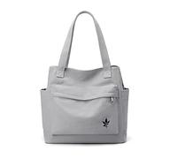 CORIOS Borse a Mano da Donna Borsa Tela Casuale Borsa a Spalla Multifunzione Borse Tote Borsa a Tracolla per Lavoro Scuola Shopping Viaggio Uso Quotidiano Grigio