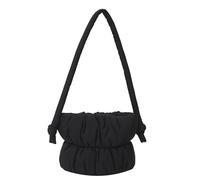CORIOS Borse Cotone Trapunta da Donna Borsa Trapuntata Borsa a Mano Leggere Gonfie Borse a Spalla Morbido Borsa a Tracolla Piccolo Borsa per la Spesa Borsa Tote per Viaggi Shopping Lavoro Nero