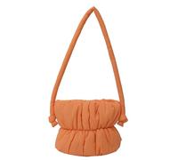 CORIOS Borse Cotone Trapunta da Donna Borsa Trapuntata Borsa a Mano Leggere Gonfie Borse a Spalla Morbido Borsa a Tracolla Piccolo Borsa per la Spesa Borsa Tote per Viaggi Shopping Lavoro Arancione