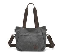 CORIOS Borse Messenger da Donna Borsa a Tracolla in Tela Grande Capacità Borsa a Spalla Casuale Moda Borsa a Mano Multifunzione Borsa Tote per Viaggi Lavoro Shopping Uso Quotidiano Nero