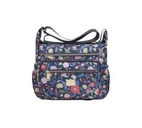 CORIOS Borse Messenger da Donna in Nylon Stampa Bohemien Borsa a Tracolla Borsa a Mano con Fibbia Regolabile Stile Boho Borsa a Spalla Retro Tote per Vacanza Spiaggia Viaggio Pavone Blu