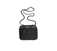 CORIOS Borse Messenger in Denim da Donna Mini Borsa Quadrata Borsa a Spalla a Tracolla in Jeans Borsa a Mano con Design Trapuntato Retro Borse Secchiello Tote con Catena Rimovibile Nero