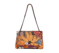 CORIOS Borse Messenger in Lino e Cotone Donna Borse a Spalla con Ricamo di Paillettes Bohemien Borsa a Mano Borsa Spiaggia Etnica Borse Tote Retro Borse a Tracolla per Viaggio Vacanza Arancione