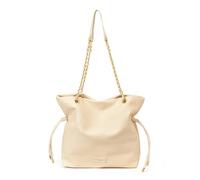 CORIOS Borse Secchiello con Coulisse da Donna PU Pelle Borsa a Mano Impermeabile Borse a Spalla a Tracolla Grande Capacità Borsa per la Spesa Moda Tote in Tracolla in Pelle e Catena Beige