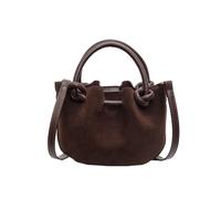CORIOS Borse Secchiello con Coulisse da Donna PU Pelle Borsa a Mano Impermeabile Borse a Spalla Borsa a Tracolla Piccola Capacità Borsa per la Spesa Elegante Borsa Tote Retro Borse Messenger Caffè