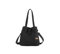 CORIOS Borse Secchiello da Donna Borsa a Mano con Coulisse Borsa a Tracolla in Tela Casuale Borsa a Spalla Grande Capacità Borsa Tote Borse Messenger Nero