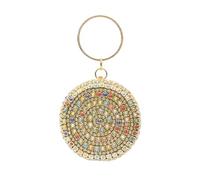 CORIOS Borsetta da Sera a Rotonda da Donna Clutch con Perline Strass Borsa Scintillante Formale Borsa a Spalla Pochette Piccolo con Catena Elegante Borsa a Tracolla per Cocktail Festa Multicolore