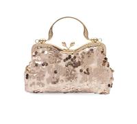 CORIOS Borsetta da Sera con Paillettes da Donna in Velluto Clutch Pochette Piccolo con Catena Strass Scintillante Elegante a Spalla Retro a Tracolla Champagne A