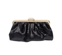 CORIOS Borsetta da Sera con Paillettes da Donna Strass Clutch Pochette Piccolo con Catena Elegante Borsa a Spalla Borsa Sposa Retro Borsa a Tracolla Borsa Scintillante Borse Messenger Nero Lucido