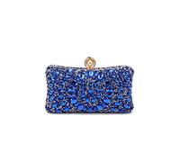 CORIOS Borsetta da Sera con Strass Donna Borsa a Spalla Pochette Piccolo con Catena Elegante Borsa a Tracolla Gorgeous Borse Messenger Cocktail Festa Cerimonia Ballo Clutch Blu Scuro
