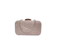 CORIOS Borsetta da Sera con Strass Donna Borsa Scintillante Pochette Piccolo con Catena Elegante Borsa a Spalla Glitterata Borsa a Tracolla Brillante Borse Messenger Champagne