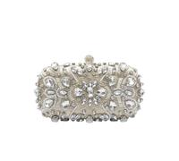 CORIOS Borsetta da Sera con Strass Donna Clutch con Perle Pochette Piccolo con Catena Borsa Scintillante Elegante Borsa a Spalla Borsa a Tracolla Gorgeous Borse Messenger per Cocktail Ballo Champagne