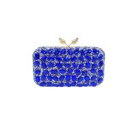CORIOS Borsetta da Sera con Strass Donna Pochette Piccolo con Catena Elegante Borsa a Tracolla Borsa a Spalla Gorgeous Borse Messenger Ballo Cocktail Cerimonia Festa Clutch Blu