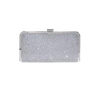 CORIOS Borsetta da Sera da Donna Borsa Scintillante Strass Clutch Pochette Piccolo con Catena Formale Elegante Borsa a Spalla a Tracolla per Cocktail Festa Cerimonia Ballo Argento