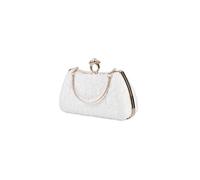 CORIOS Borsetta da Sera da Donna Clutch con Perle Pochette Piccolo con Catena Borsa Scintillante Lusso Borsa a Spalla Borsa Sposa Elegante Borsa a Tracolla per Festa Cocktail Party Bianco