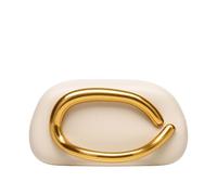 CORIOS Borsetta da Sera da Donna Clutch in Acrilico Borsa Sposa Borsa a Spalla a Tracolla con Manico Metallico Pochette Piccolo con Catena Elegante Borsa Messenger Pelle Beige